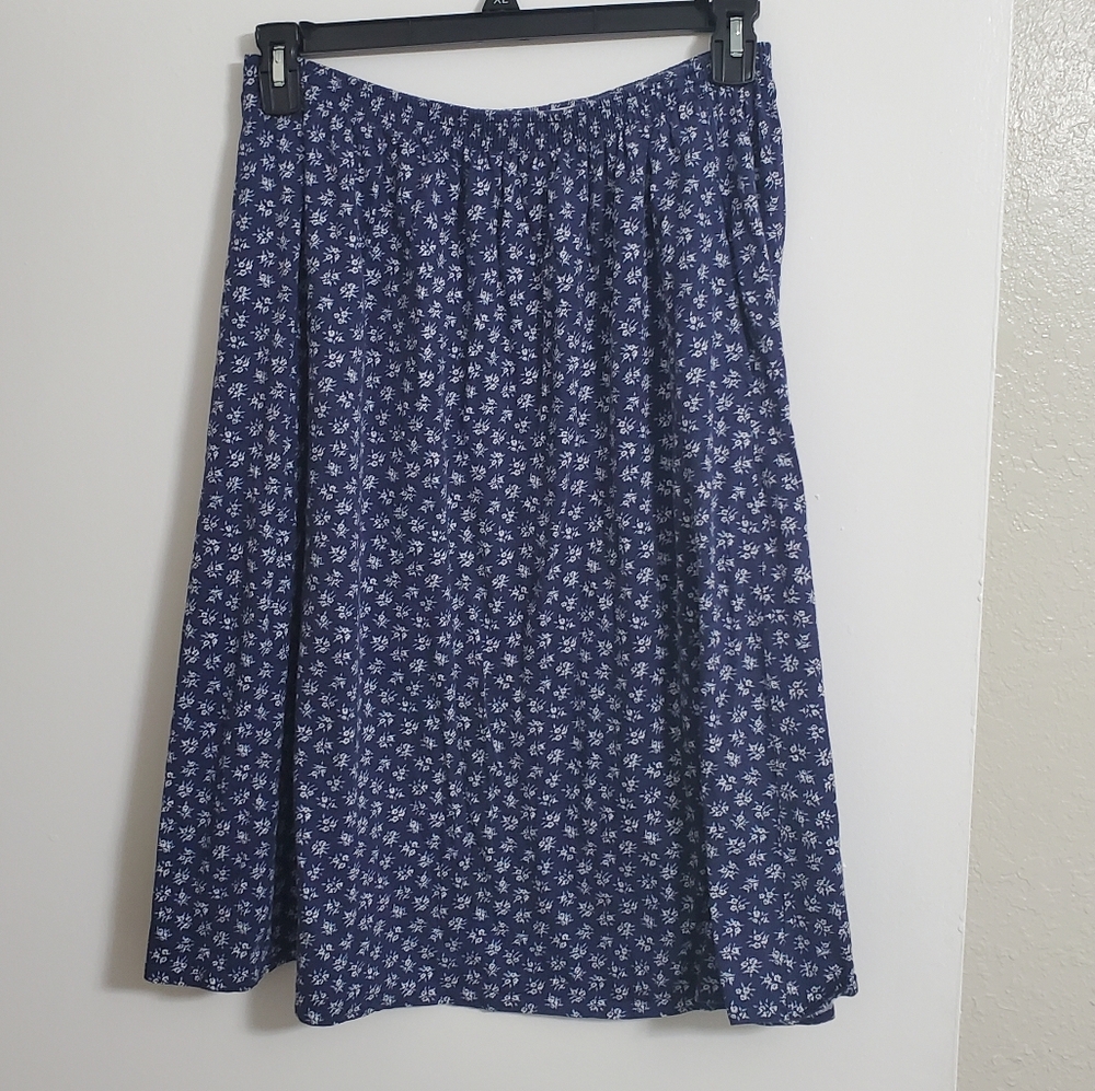 Vintage? L.L.Bean Flowered Skirt - Medium